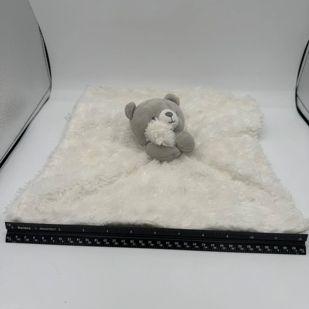 Just One You Carter's Grey Bear Cloud Security Blanket Lovey Plush 12x12